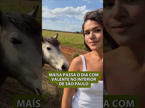 Maísa Silva visitou os avós no interior de São Paulo.