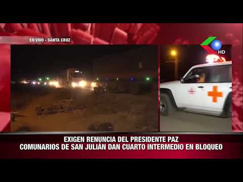 SantaCruz Levantan bloqueo en San Julian dan 4to intermedio por 3 horas,