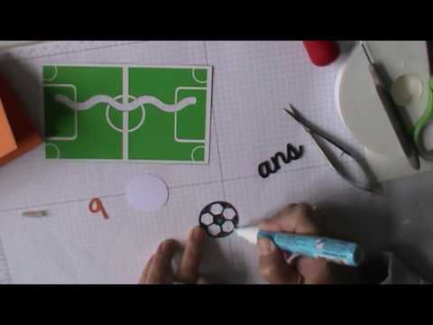 Carte foot avec ballon qui bouge pour Silhouette