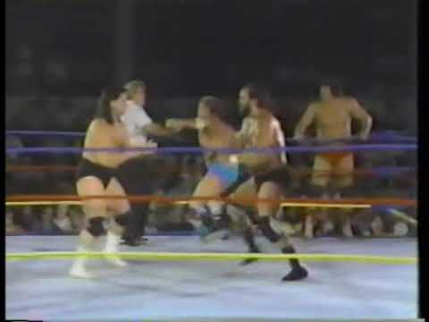Match: Borne, Fuller, Orton vs. Isley, St. John, Price/Promo: Borne, Fuller, Nasty Boys. NAWA, 1990.
