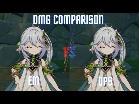 !! Which is Good EM VS DPS NAHIDA? Dmg Comparison! {Genshin impact}