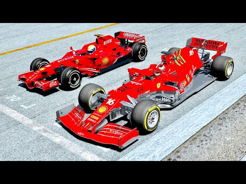Ferrari F1 2021 vs Ferrari f1 2007 at Spa GP