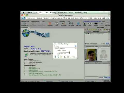 Webconference.com Mac Video & Audio setup.