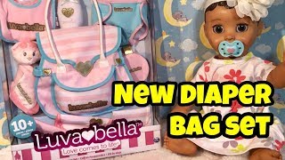 LUVABELLA NEW NURSERY SET AND  DIAPER BAG AND ACCESSORIES 10 new items in this fun baby kit