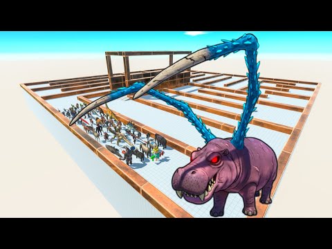 💀🦛 ALIEN HIPPOPOTAMUS ESCAPE 😱🔥 BLOODBATH | Last Survivor Challenge | Animal Revolt Battle Simulator