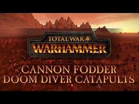 Total War: Warhammer - Cannon Fodder: Zombie Horde vs Doom Diver Catapults!