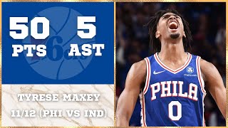 [高光] Tyrese Maxey 50pts (Career High)