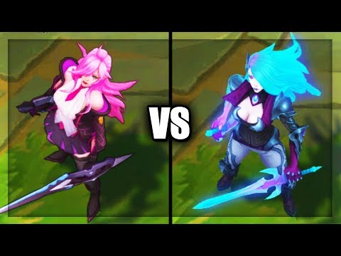 Battle Academia Katarina vs Death Sworn Katarina Epic Skins Comparison - League of Legends
