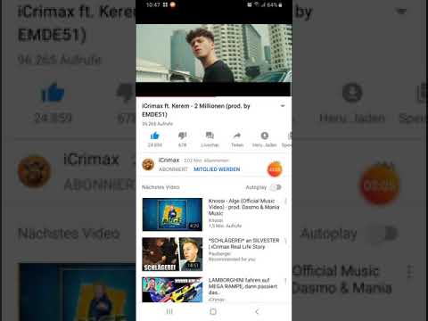 Meine Reaction auf das 2 Millionen Abonnenten lied von iCrimax/feat. Controller Girl