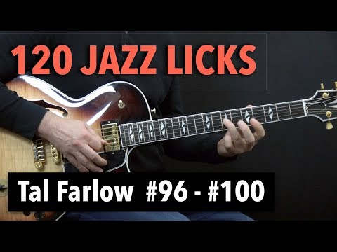 5 Bebop Jazz Guitar Licks - Tal Farlow Style (Lick #96 -#100)