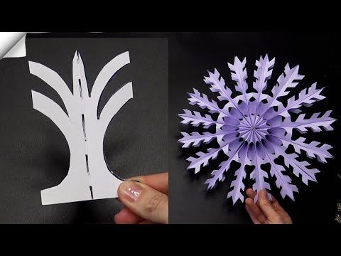 3d paper snowflakes Christmas paper crafts 2024
