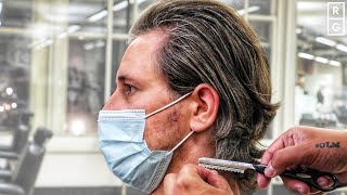 Long Men&#39;s Haircut After Growing In 2020 - Long Hair Tutorial