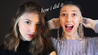 How to bleach underlayer hair at home ! Blond underneath / Half brunette  / Easy hair dyeing