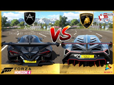 Forza Horizon 4 Lamborghini Veneno vs Apollo IE | Top Speed and Acceleration Battle (Upgraded)