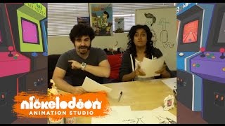 Artist Sessions: Aminder Dhaliwal and Josh Engel | Sanjay and Craig | Nick Animation Studio video