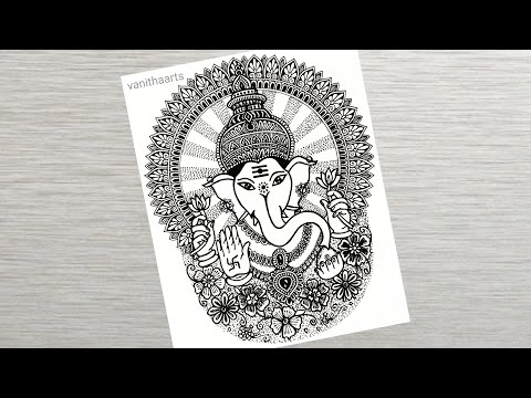 Ganesha Mandala Art How to draw a Mandala for beginners ganeshchaturthi doodle vanithaarts