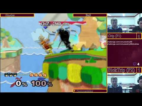 BickTrip (Fox) vs Crip (Marth) - SSBM Singles - CMU Weekly #88