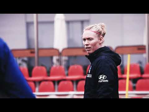 Hedvig Lindahl training with Atletico de Madrid