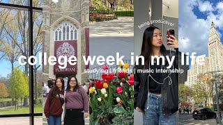 COLLEGE WEEK IN MY LIFE @fordhamuniversity 📚 my last week as a NYC college student