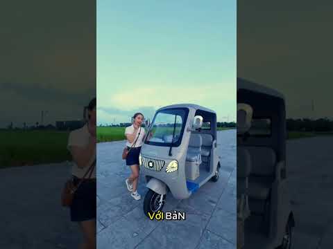 Đánh giá xe 3 bánh điện 2 hàng ghế 5 chỗ ngồi , mái che, cam lùi Vnbike J7