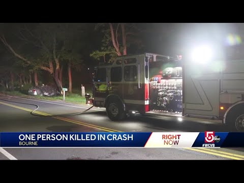 1 dead in fiery Bourne crash