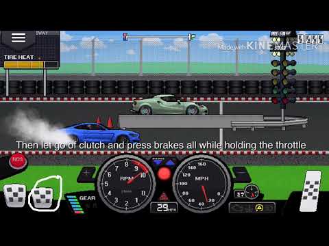 How to do a burnout in manual clutch pixel car racer