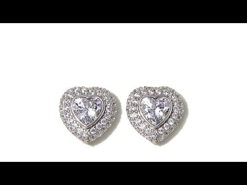 4.23ctw Absolute Heart Stud Earrings
