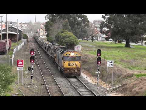 Australian Grain Trains at Ballarat East July 2012 - Pacific National and El Zorro