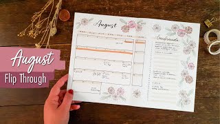 August BULLET JOURNAL Flip Through - schnelle Gänseblümchen