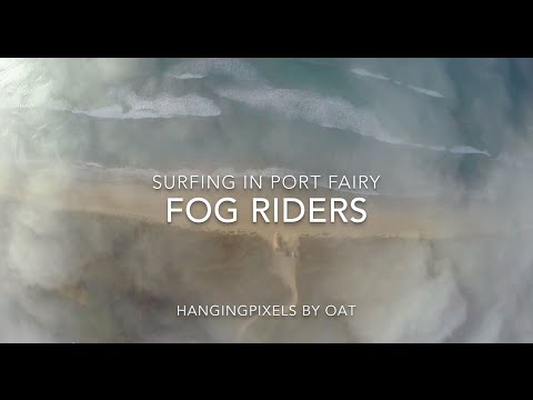 Drone footage of foggy session at Port Fairy