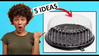 5 MANUALIDADES con ENVASE PLÁSTICO (CONTENEDORES DE TORTAS) 😱 IDEAS GENIALES CON RECICLAJE ♻