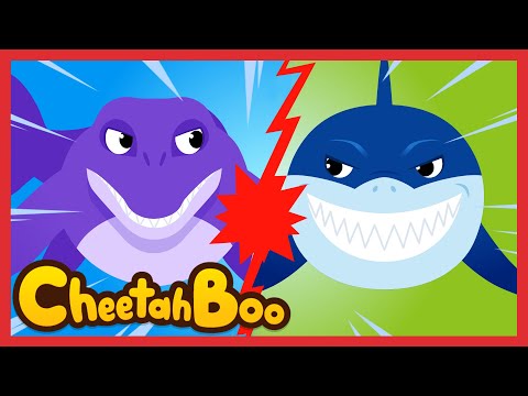 Megalodon vs Mosasaurus | Strong dinosaurs & animal songs | nursery rhymes | kids song | #Cheetahboo