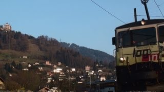 preview picture of video 'GoldenPass Line Schnellzug in Sonzier + Extra Regio Montreux-Sonzier'