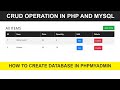 PHP CRUD APP How To Create Database In PHPMYADMIN 2