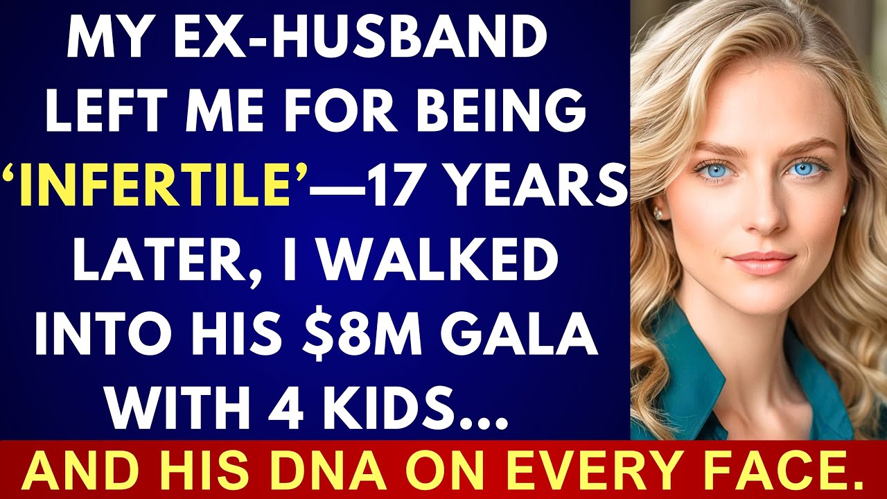 My Ex-Husband Left Me for Being Infertile - 17 Years Later I Crashed His Gala With 4 Shocking Faces