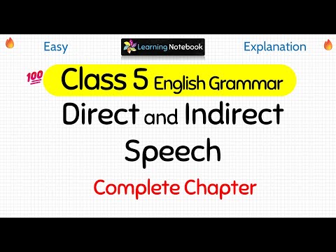Class 5 Direct and Indirect Speech