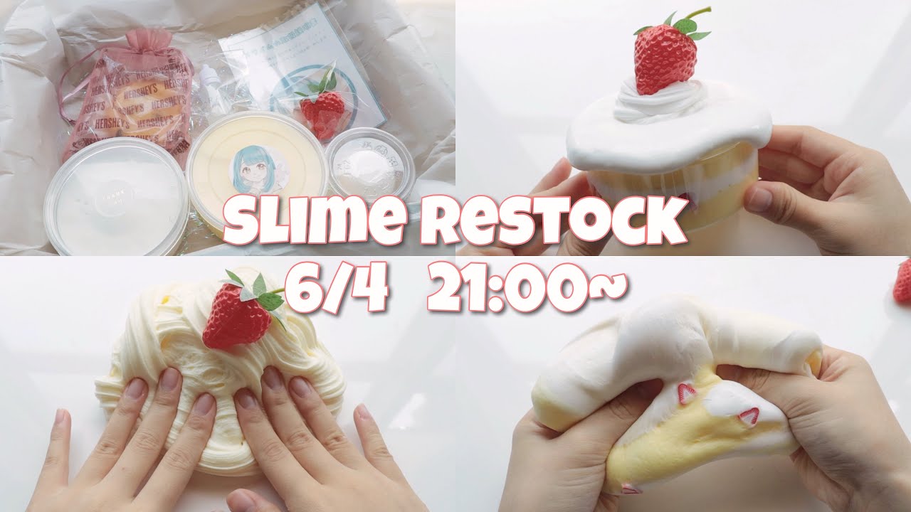 - ̗̀ ‪リストック  ̖́-  販売スライムのご紹介⌇🍰いちごショートケーキ🍓⌇DIYの説明有⌇メルカリ販売⌇6/4 21:00~⌇概要欄必読⌇ASMR⌇音フェチ