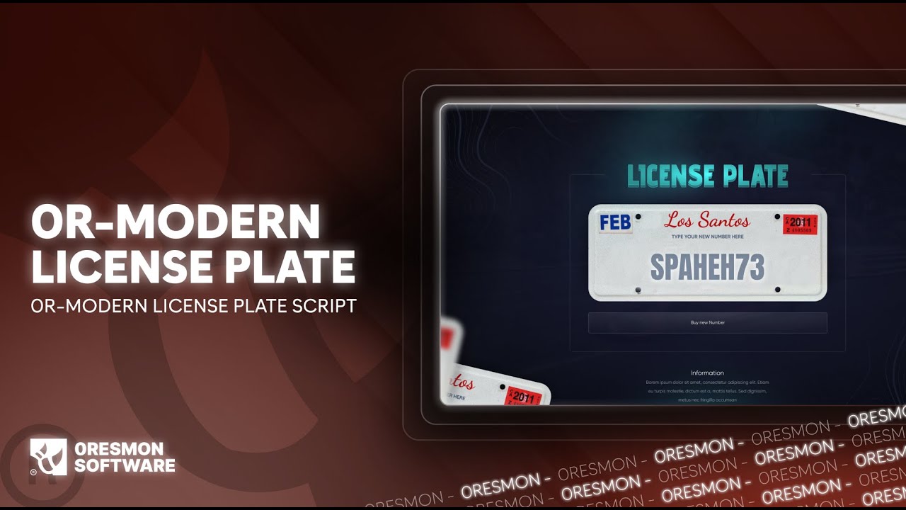 0R LICENSEPLATE
