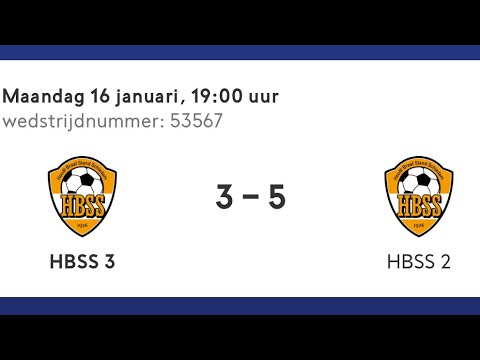 HBSS 3 - HBSS 2 | Competitiewedstrijd | 16-01-2023