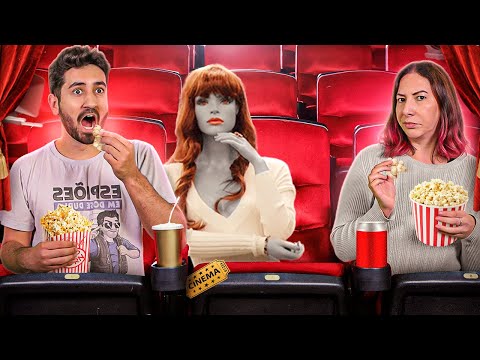 LEVAMOS UMA MANEQUIM AO CINEMA E DEU CONFUSÃO | Gabriel e Shirley 2.0