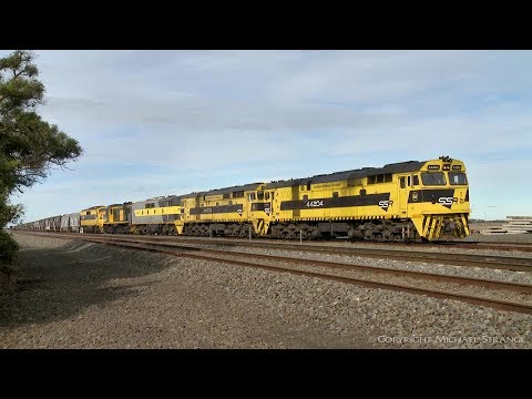 7CK3 SSR Grain Train With 5 ALCO & EMD Diesel Locomotives - PoathTV Australian Railways