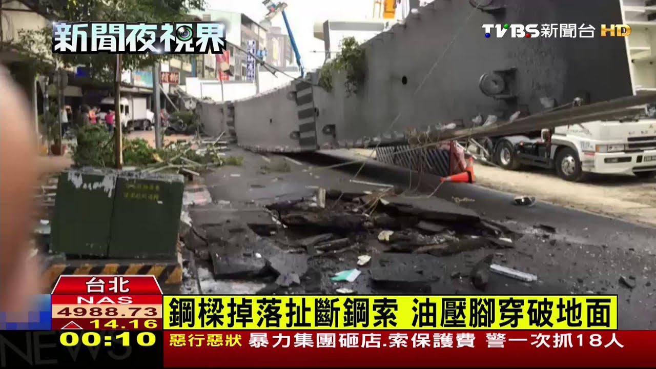 捷運鋼橋墜／​​吊車腳未墊板穿破地　導致重心不穩釀禍