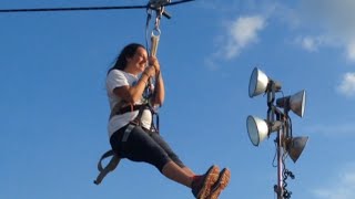 preview picture of video 'Kasey and Kayla Zip Line at the Rochester Country Fair'