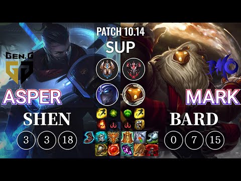 GEN Asper Shen vs DMO Mark Bard Sup - KR Patch 10.14