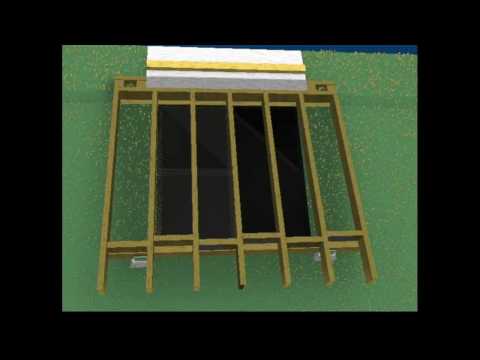 Stair landing and deck construction.