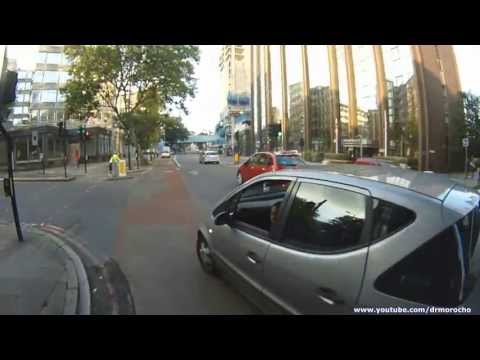 T314JHD Deliberate Left Hook On Cyclist