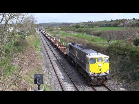 Empty Steel Train & ICR sets @ Bagenalstown & Maddoxtown (11-4-2014)