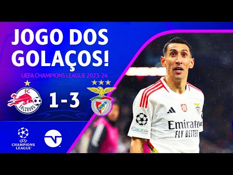 Gols e lances de Red Bull Salzburg x Benfica