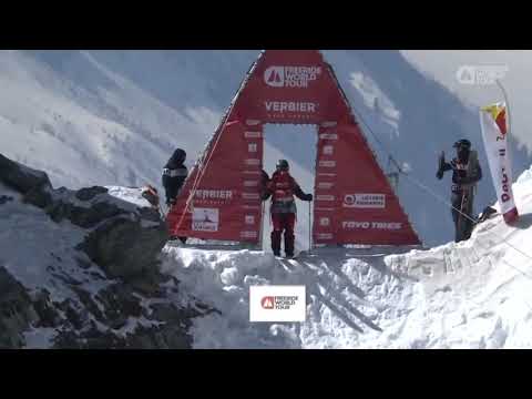 La caída de Aymar Navarro durante su línea "imposible" en el Xtreme de Verbier