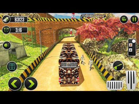 US Army Bus Driver 2019 - Soldier Transport Games : Android Gameplay FHD